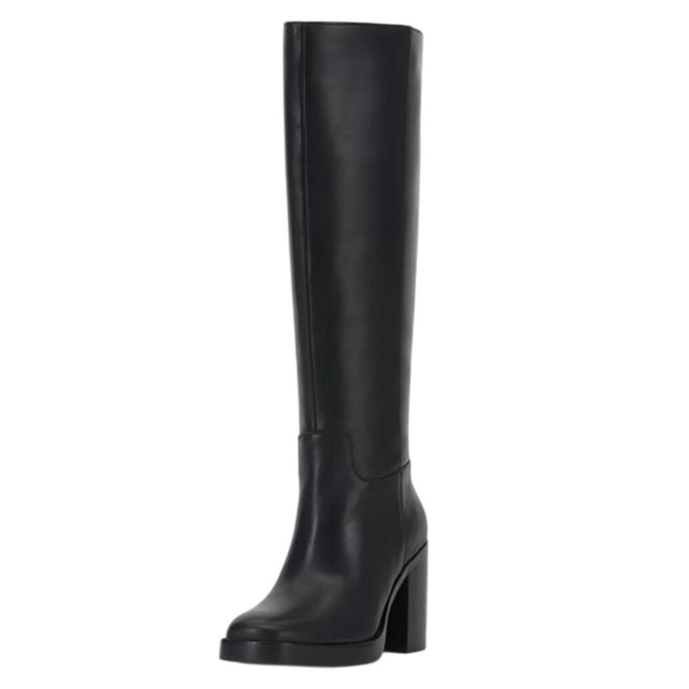 Vince Camuto Womens Gibi Knee High Boots US 8 M Narrow Calf Black Leather NWOB